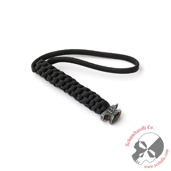 Buck Anvil Black Ox. Pewter Bead Lanyard - Black