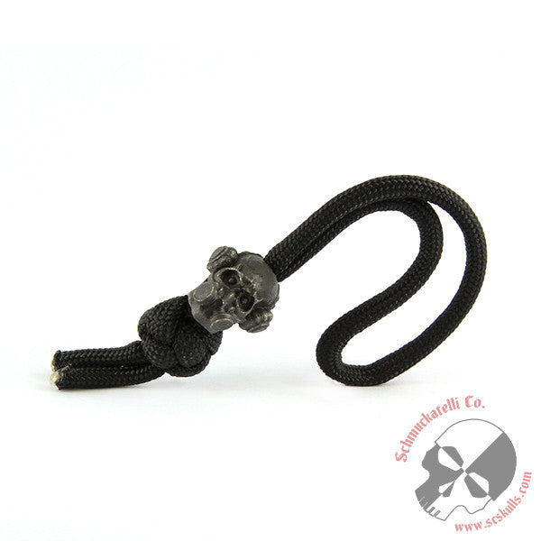 Brous Gas Mask Skull Diamond Knot Zipper Pull, No Logo