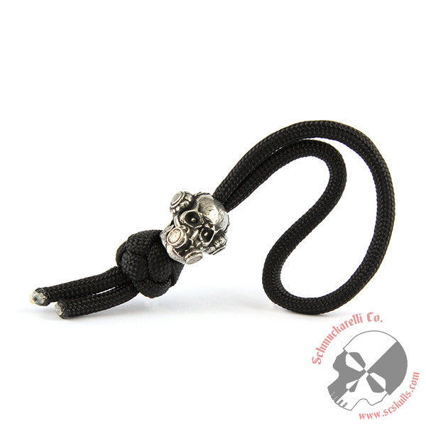 Brous Gas Mask Skull Diamond Knot Zipper Pull, No Logo