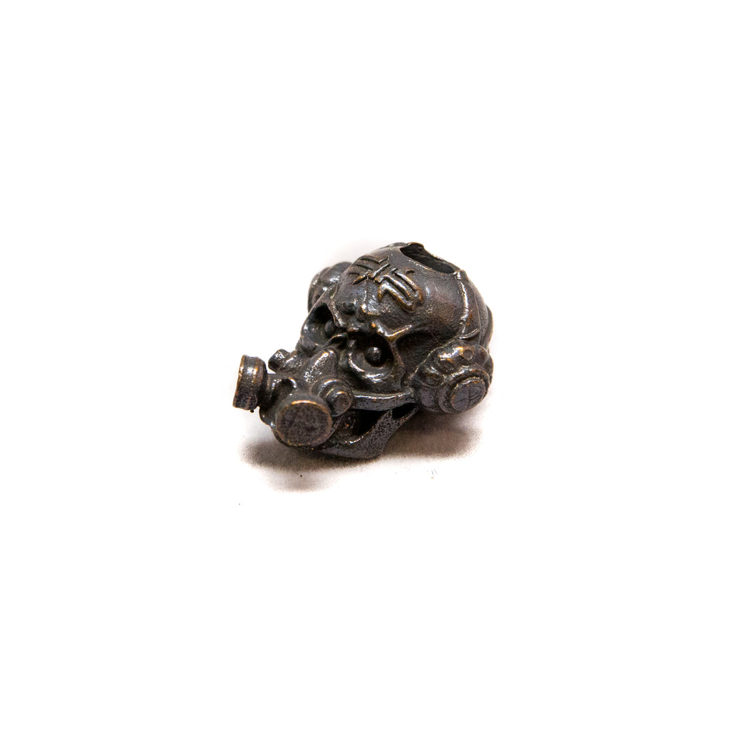 Brous Gas Mask Skull Bead, Logo - Solid Oil Rubbed Bronze