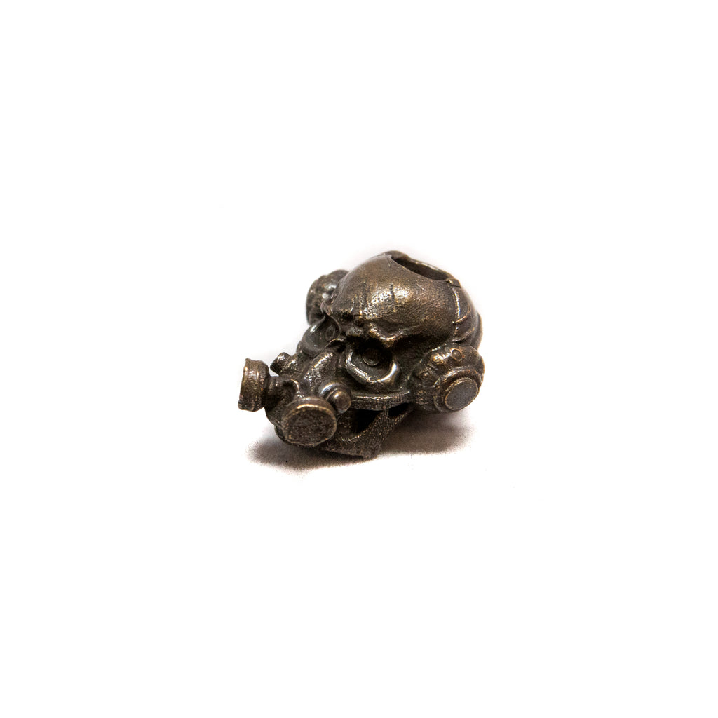 Brous Gas Mask Skull Bead, No Logo - Solid Oil Rubbed Bronze
