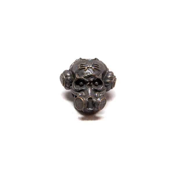 Brous Gas Mask Skull Bead, Logo - Solid Oil Rubbed Bronze