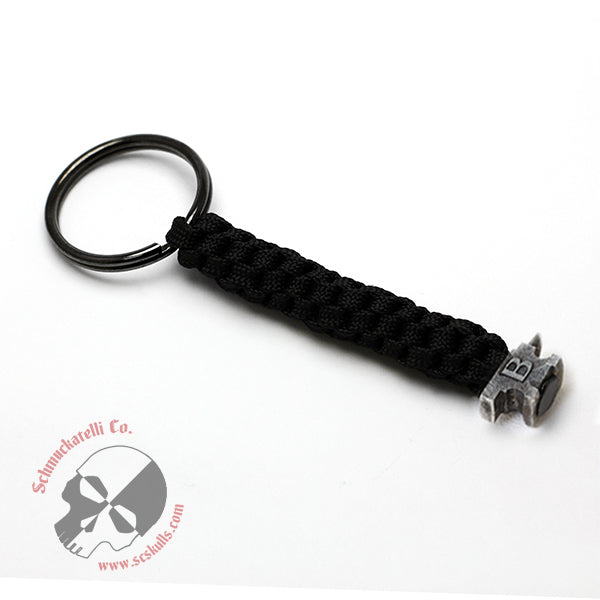 Buck Anvil Bead Key Fob - Black with Black Ox. Bead