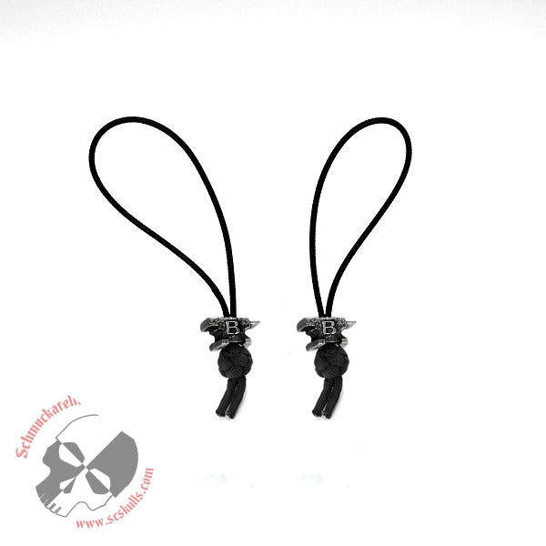 Buck Anvil Bead Mini Zipper Pull - Black Ox. Bead