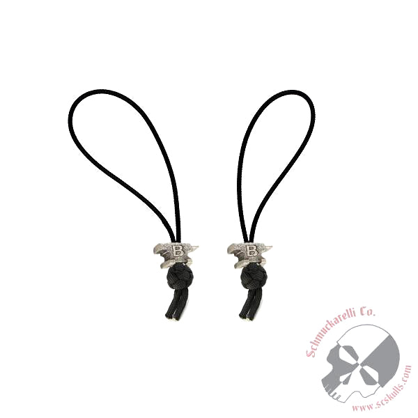 Buck Anvil Bead Mini Zipper Pull - Pewter Bead