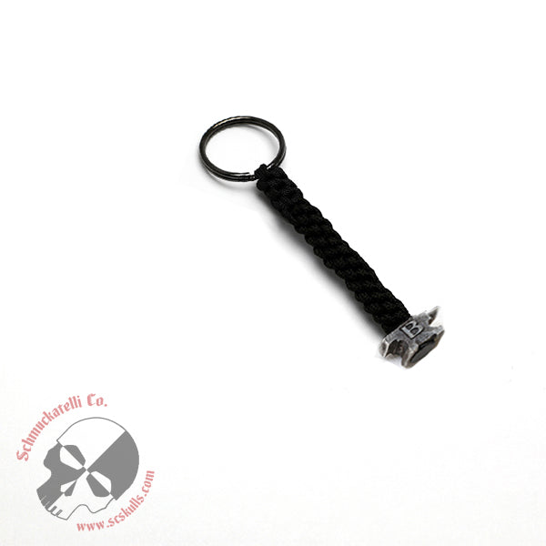 Buck Anvil Bead Mini Key Fob - Black with Black Bead
