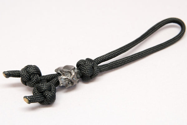 Cyber Triple Diamond Knot Zipper Pull Hematite Matte - Closeout