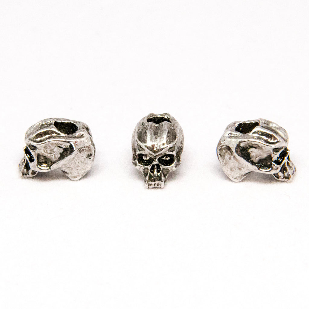 Cyber Mini Skull Bead (1/8" Hole) - 3 Per Package