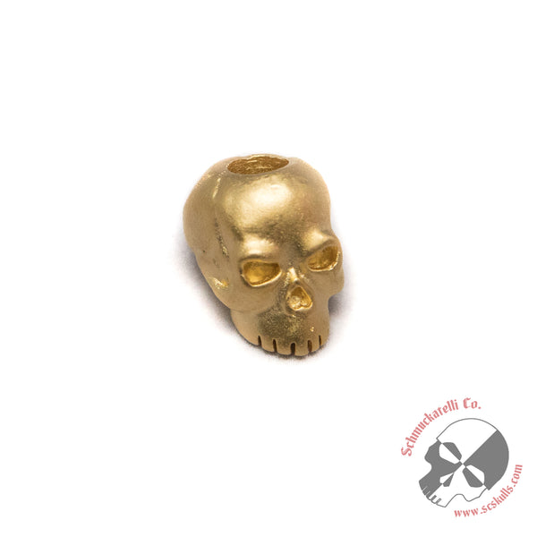 Classic Skull Bead - Matte Gold