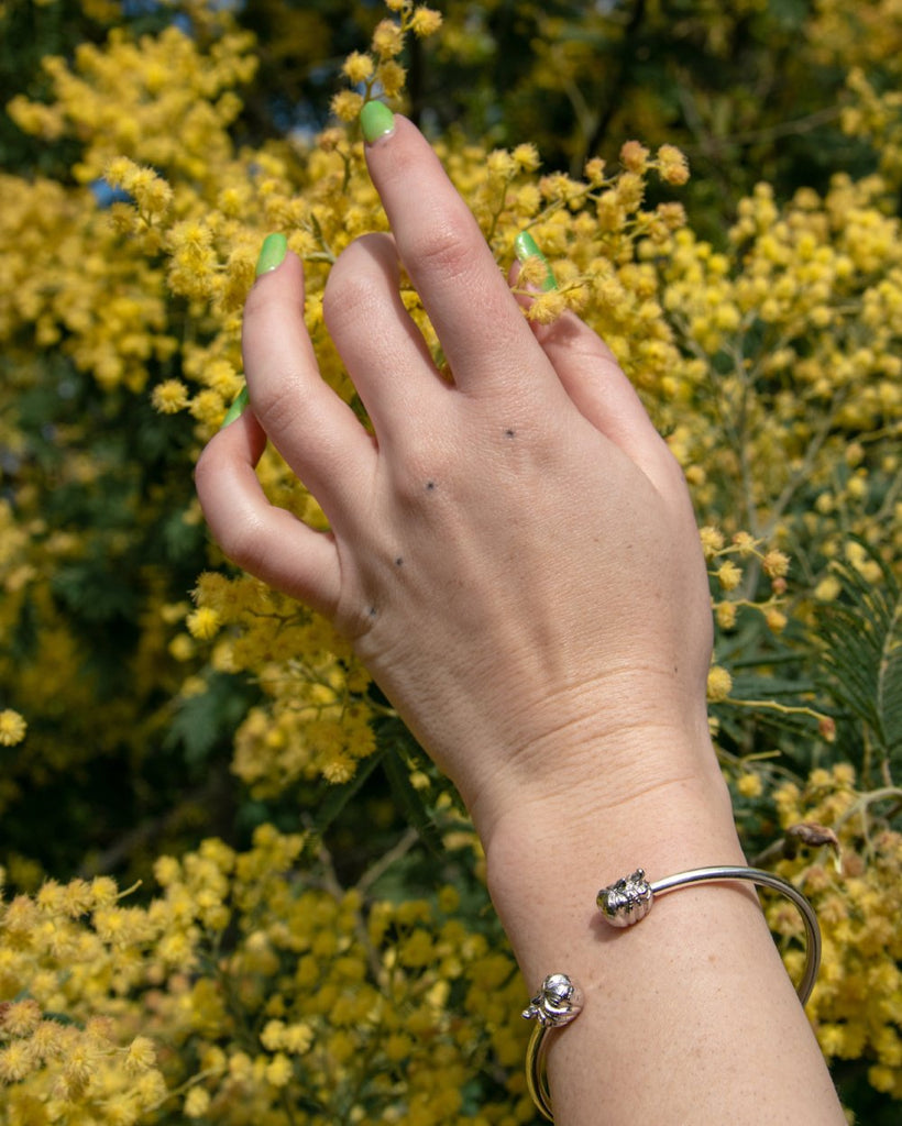 Kiko Tiki Flex Bangle Silver Bracelet