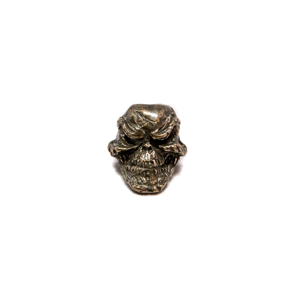 Grins Skull Bead - Solid Oil Rubbed Bronze