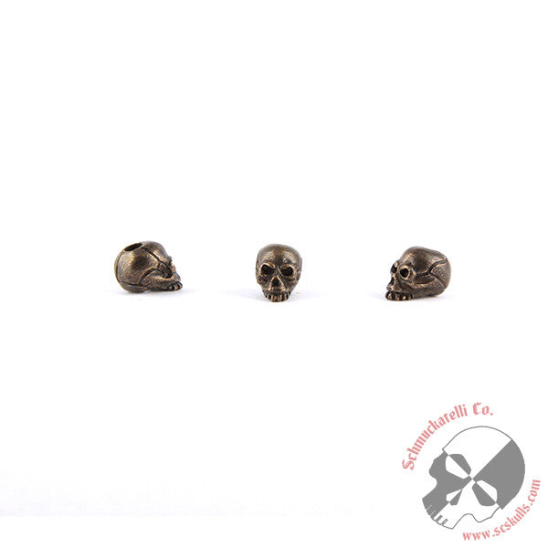 Joe Mini Skull Bead (1/8" Hole) - Solid Oil Rubbed Bronze