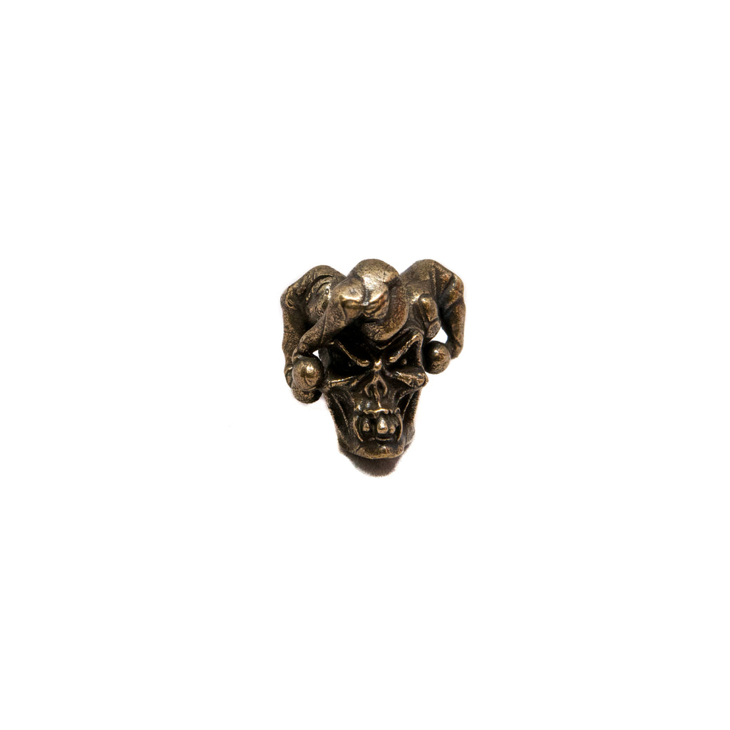 Jester Skull Bead - Solid Oil Rubbed Bronze