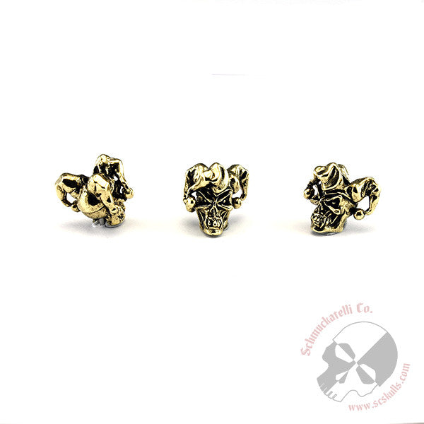 Jester Mini Skull Bead 1/8" Hole - 3 Per Package