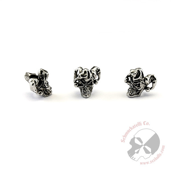 Jester Mini Skull Bead 3/16" Hole - 3 Per Package