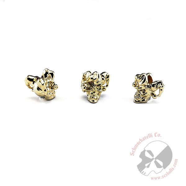 Jester Mini Skull Bead 1/8" Hole - 3 Per Package