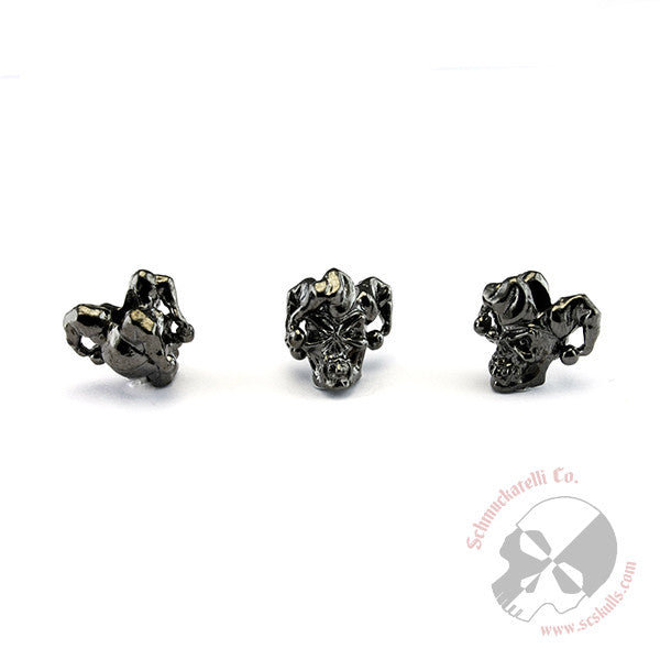 Jester Mini Skull Bead 3/16" Hole - 3 Per Package