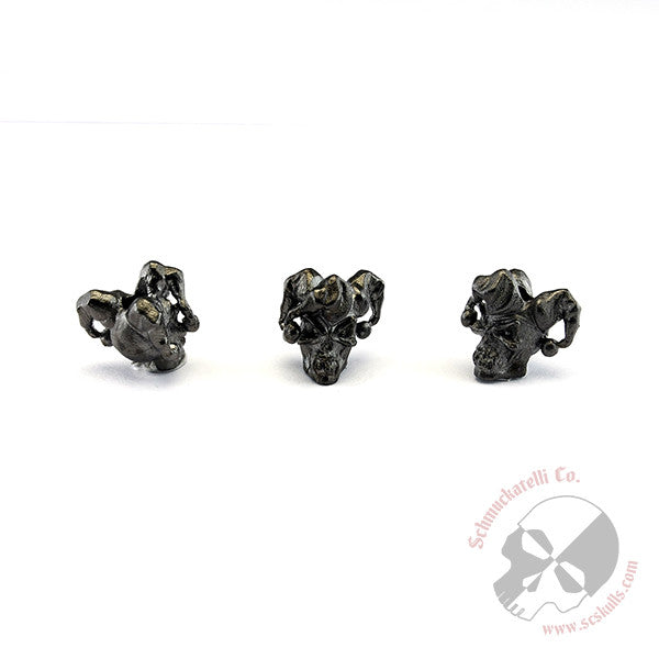 Jester Mini Skull Bead 1/8" Hole - 3 Per Package