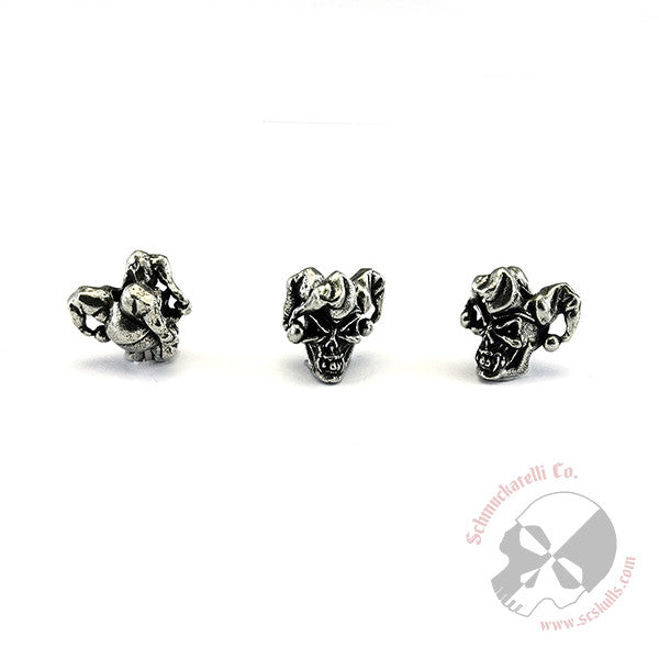 Jester Mini Skull Bead 1/8" Hole - 3 Per Package