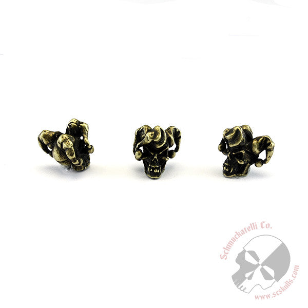 Jester Mini Skull Bead 1/8" Hole - 3 Per Package