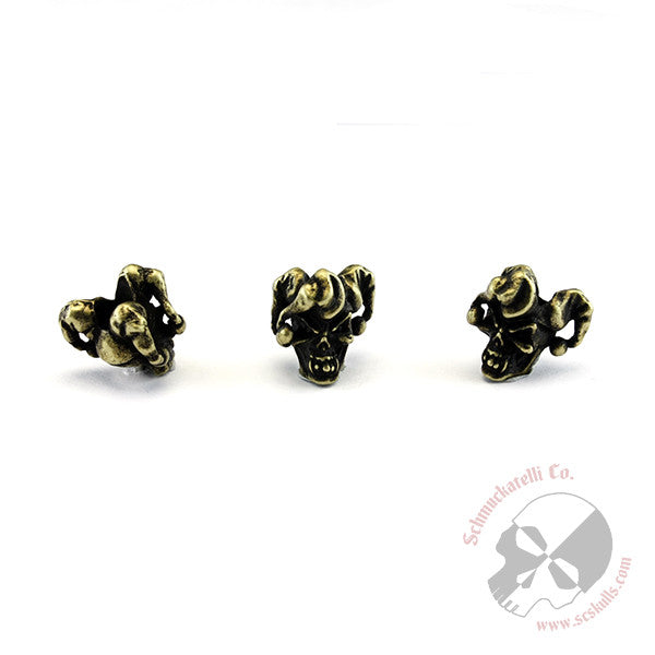 Jester Mini Skull Bead 3/16" Hole - 3 Per Package