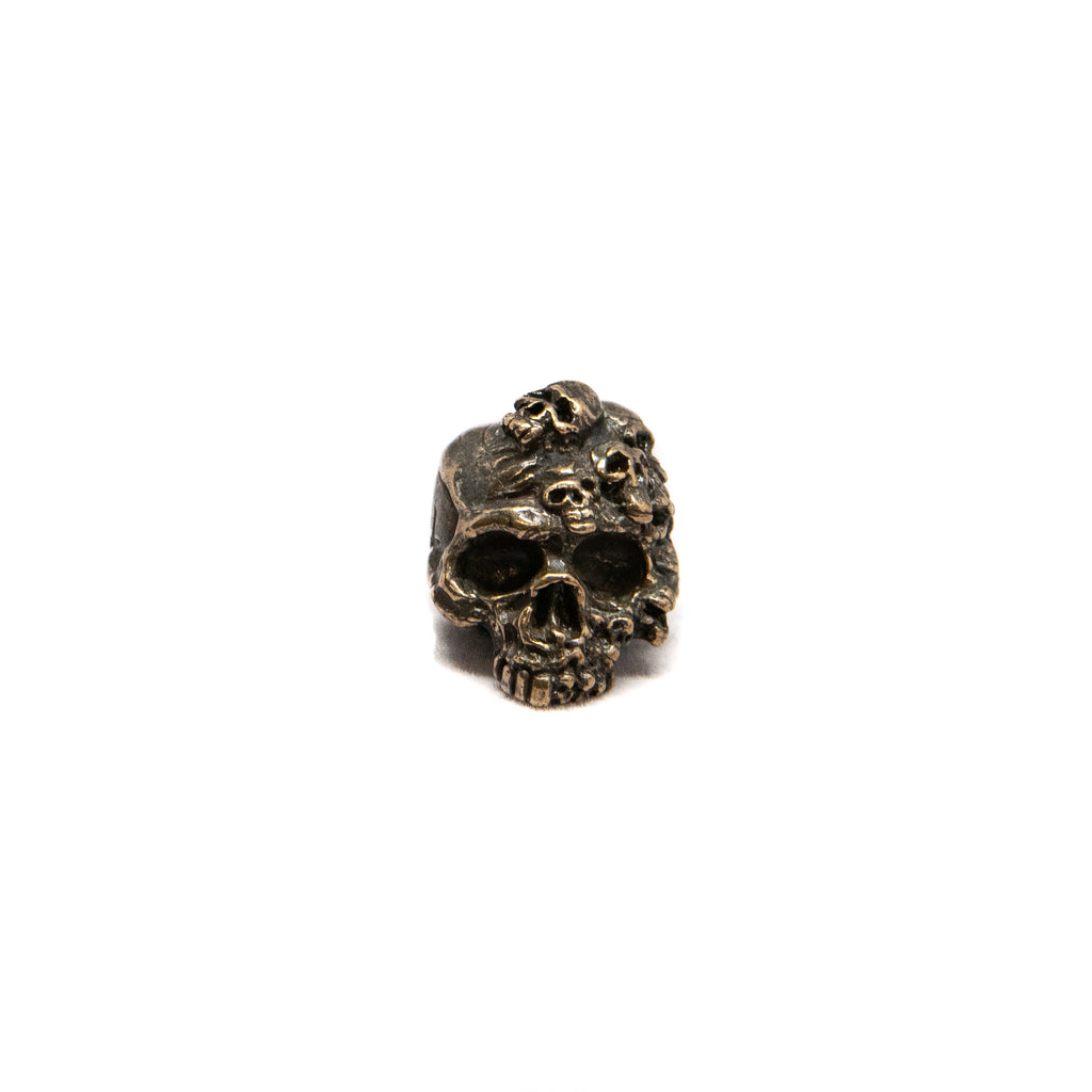 Mind Skull Bead - Solid Bronze