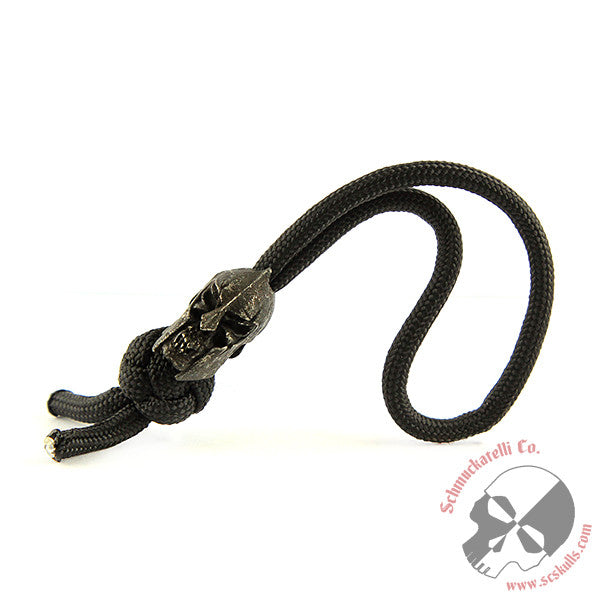 Spartan Skull Diamond Knot Zipper Pull