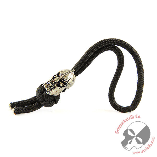 Spartan Skull Diamond Knot Zipper Pull