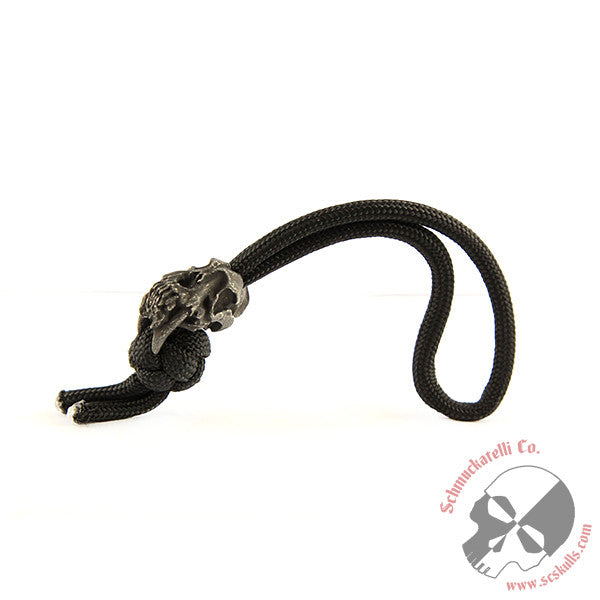 Sabretooth Skull Diamond Knot Zipper Pull