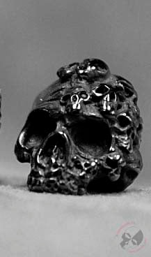 Mind Skull Bead - Black Titanium