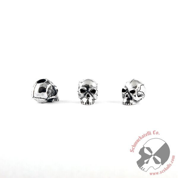 Classic Skull Bead - Solid Sterling Silver