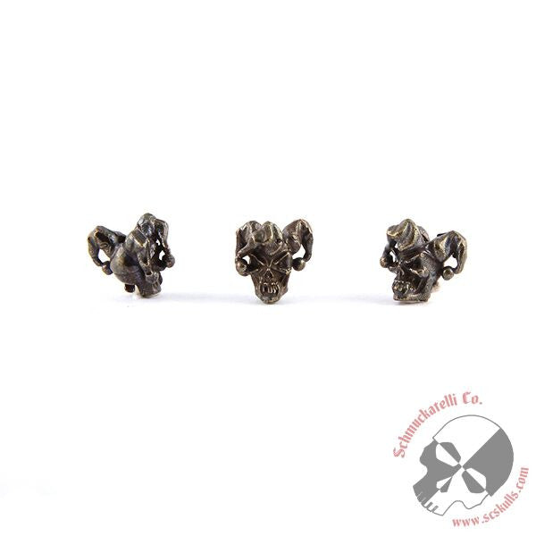 Jester Mini Skull Bead 1/8" Hole - 3 Per Package