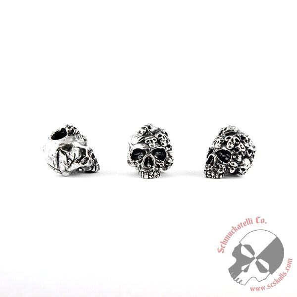 Mind Skull Bead - Solid Sterling Silver